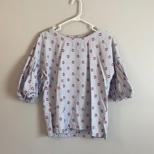 Loft Bubble Sleeve Top